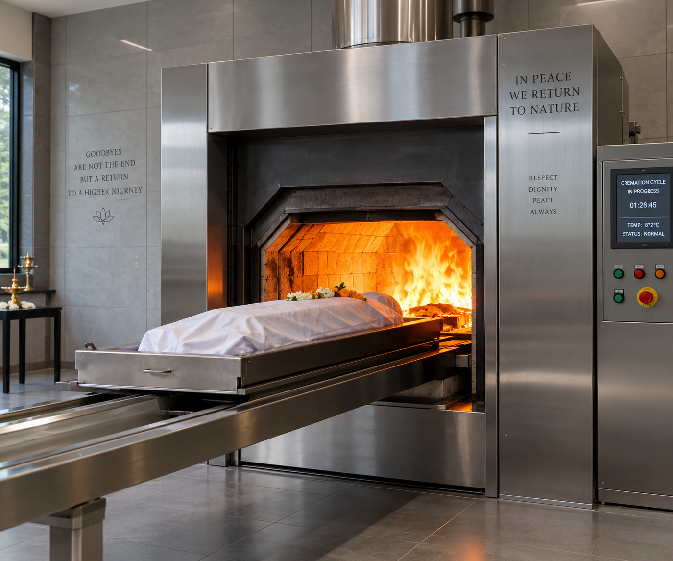 Human cremation furnace demo image